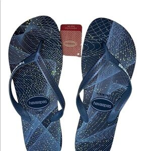 Havainas Aero Graphic Black,Gray and White - Size 13 - NWT